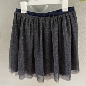 Crewcuts Pull-on Tulle Skirt, navy/gold